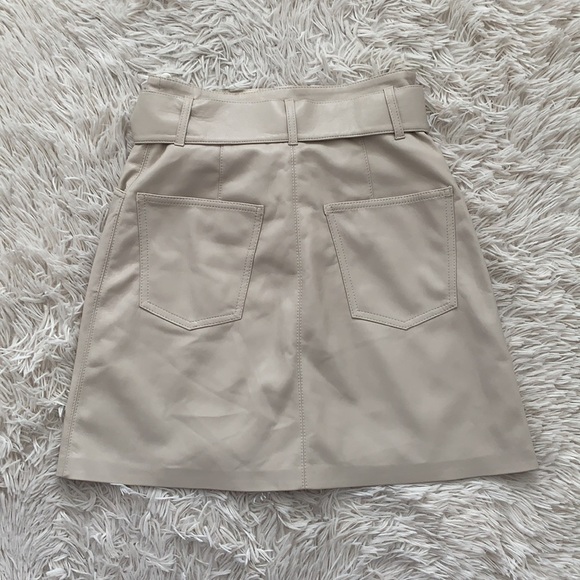 NWT nanushka a line western mini skirt in cream sz XS - Picture 7 of 8